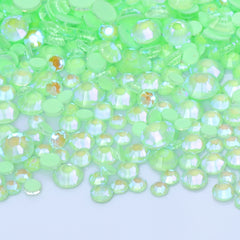 Mixed Sizes Neon Mint Mambo AB Glass Flat Back Rhinestones For Nail Art WholesaleRhinestone