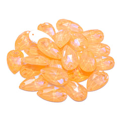 Electric Neon Sunflower Drop Shape High Quality Glass Sew-on Rhinestones WholesaleRhinestone