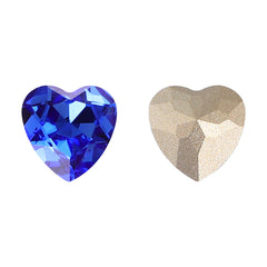 Light Sapphire Heart Shape High Quality Glass Pointed Back Fancy Rhinestones WholesaleRhinestone