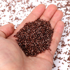 Transparent Silver-lined Brown Color Hight Quality Glass Cylinder Seed Beads 1.6 MM Size GY2011 WholesaleRhinestone