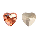 Light Peach Heart Shape High Quality Glass Pointed Back Fancy Rhinestones WholesaleRhinestone