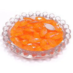 Electric Neon Orange Yellow Navette Shape High Quality Glass Sew-on Rhinestones WholesaleRhinestone