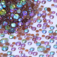 Mixed Sizes Mocha Shimmer Coffee Glass Flat Back Rhinestones For Nail Art WholesaleRhinestone