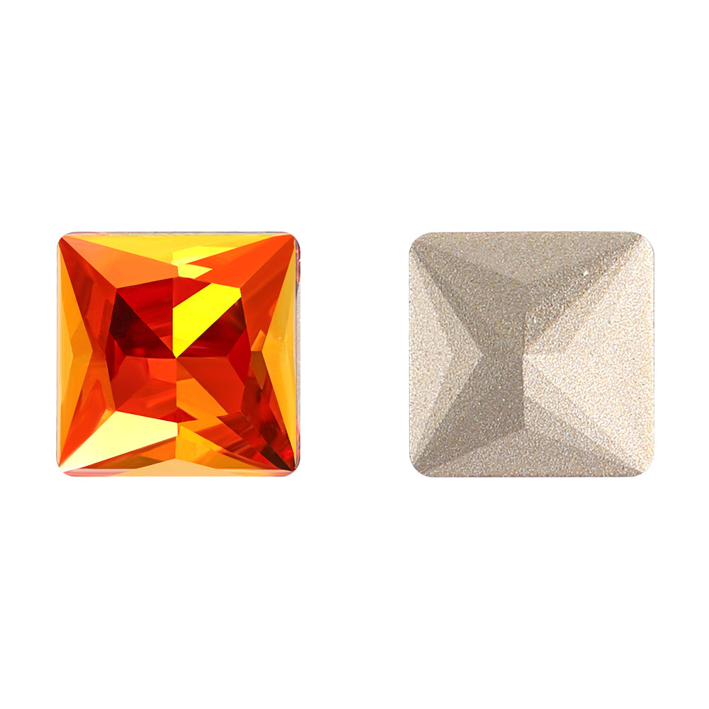 Astral Pink Princess Square Shape High Quality Glass Pointed Back Fancy Rhinestones WholesaleRhinestone