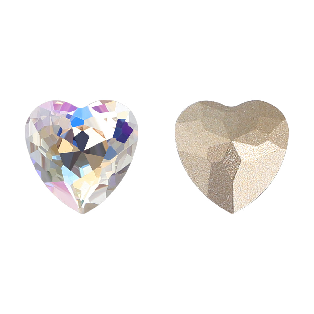 Moonlight Heart Shape High Quality Glass Pointed Back Fancy Rhinestones WholesaleRhinestone