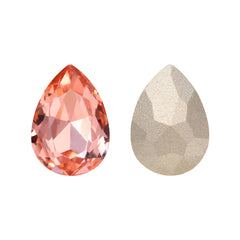 Light Peach Pear Shape High Quality Glass Pointed Back Fancy Rhinestones WholesaleRhinestone