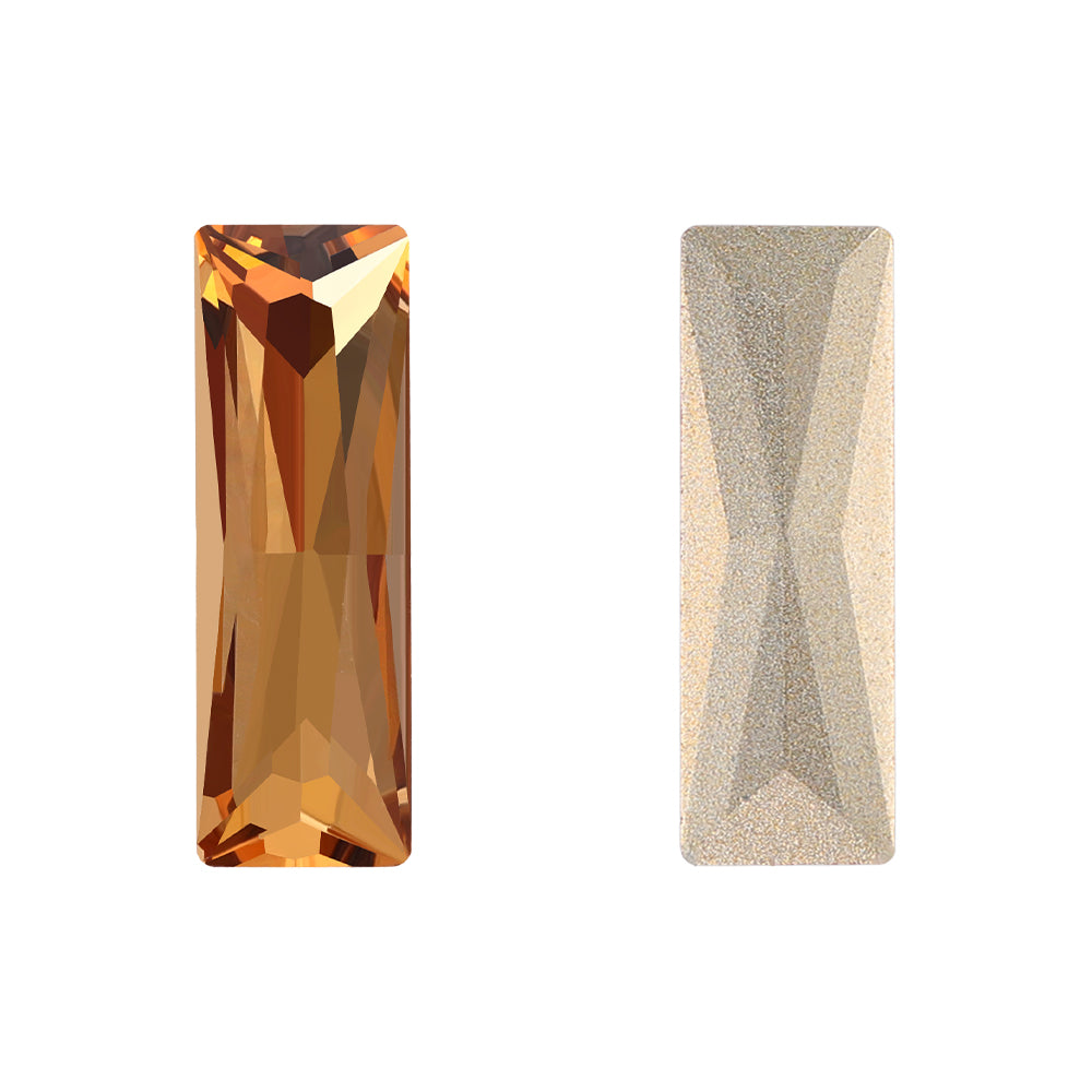 Light Smoked Topaz Princess Baguette Shape High Quality Glass Pointed Back Fancy Rhinestones WholesaleRhinestone