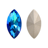 Bermuda Blue Navette Shape High Quality Glass Pointed Back Fancy Rhinestones WholesaleRhinestone
