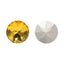 Light Topaz Dome Round Shape High Quality Glass Pointed Back Fancy Rhinestones WholesaleRhinestone
