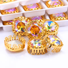 Paradise Shine Cushion Square Shape High-Quality Glass Sew-on Nest Hollow Claw Rhinestones WholesaleRhinestone