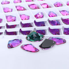 Heliotrope Galactic Shape High Quality Glass Sew-on Rhinestones WholesaleRhinestone
