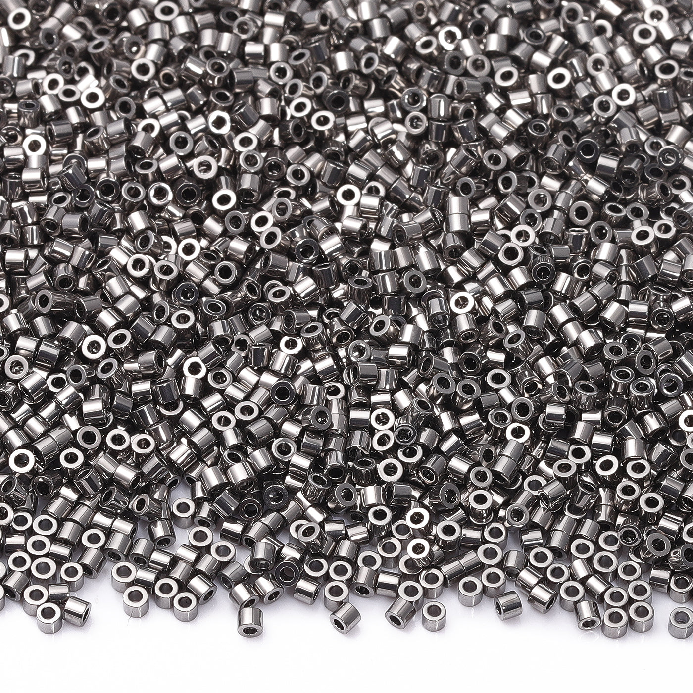 Metallic Hematite Luster Color Hight Quality Glass Cylinder Seed Beads 1.6 MM Size JS3002 WholesaleRhinestone