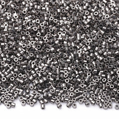 Metallic Hematite Luster Color Hight Quality Glass Cylinder Seed Beads 1.6 MM Size JS3002 WholesaleRhinestone