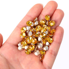Topaz XIRIUS Chaton Shape Glass Pointed Back Fancy Rhinestones WholesaleRhinestone