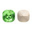 Peridot Cushion Square Shape High Quality Glass Pointed Back Fancy Rhinestones WholesaleRhinestone
