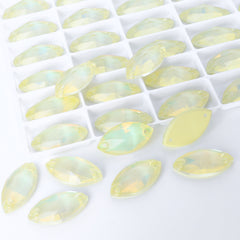 Jonquil AM Navette Shape High Quality Glass Sew-on Rhinestones WholesaleRhinestone