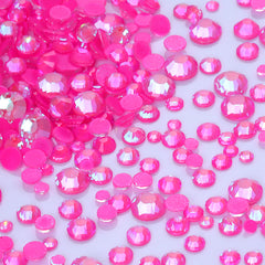 Mixed Sizes Mocha Shimmer Rose Glass Flat Back Rhinestones For Nail Art WholesaleRhinestone