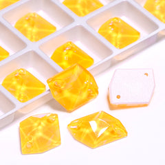 Electric Neon Sunflower Cosmic Shape High Quality Glass Sew-on Rhinestones WholesaleRhinestone