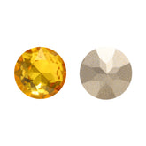 Light Topaz Gemstone Flower Shape High Quality Glass Pointed Back Fancy Rhinestones WholesaleRhinestone