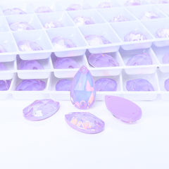 Lavender AM Drop Shape High Quality Glass Sew-on Rhinestones WholesaleRhinestone