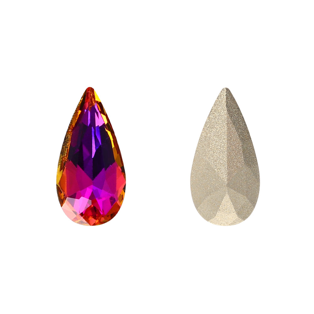 Violet Blue Teardrop Shape High Quality Glass Pointed Back Fancy Rhinestones WholesaleRhinestone