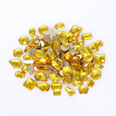 Mixed Shapes Citrine Flat Back Fancy Rhinestones For Nail Art WholesaleRhinestone