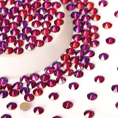 Purple Majesty Glass Flat Back Glue-On Rhinestones 16 Cut Facets WholesaleRhinestone