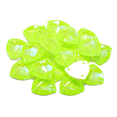 Electric Neon Jonquil Trilliant Shape High Quality Glass Sew-on Rhinestones WholesaleRhinestone