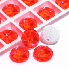 Electric Neon Hyacinth XIRIUS Round Shape High Quality Glass Sew-on Rhinestones WholesaleRhinestone