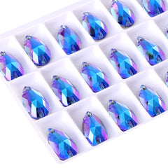 Light Sapphire Shimmer Drop Shape High Quality Glass Sew-on Rhinestones WholesaleRhinestone