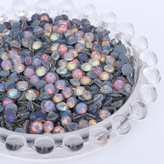 Mocha Opal Dk Gray Glass Flat Back Rhinestones WholesaleRhinestone