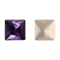 Amethyst Princess Square Shape High Quality Glass Pointed Back Fancy Rhinestones WholesaleRhinestone