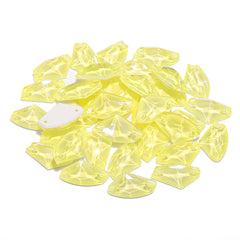 Electric Neon Light Topaz Galactic Shape High Quality Glass Sew-on Rhinestones WholesaleRhinestone