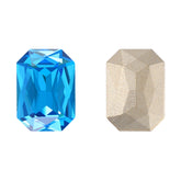 Aquamarine Thin Octagon Shape High Quality Glass Pointed Back Fancy Rhinestones WholesaleRhinestone