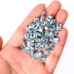 Blue Fairy Rectangle Shape Glass Pointed Back Fancy Rhinestones WholesaleRhinestone