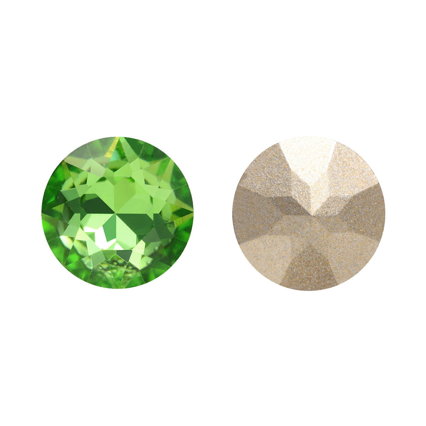 Peridot Gemstone Flower Shape High Quality Glass Pointed Back Fancy Rhinestones WholesaleRhinestone