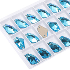 Aquamarine Galactic Shape High Quality Glass Sew-on Rhinestones WholesaleRhinestone