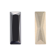 Jet Metallic Silver Princess Baguette Shape High Quality Glass Pointed Back Fancy Rhinestones WholesaleRhinestone