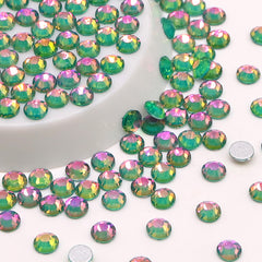 Crystal Emerald Glass FlatBack Rhinestones Silver Back WholesaleRhinestone