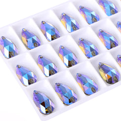 Black Diamond Shimmer Drop Shape High Quality Glass Sew-on Rhinestones WholesaleRhinestone