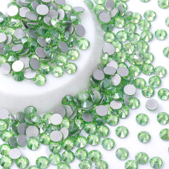 Star Peridot Glass FlatBack Rhinestones Silver Back WholesaleRhinestone