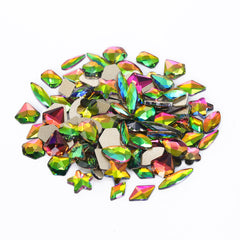 Mixed Shapes Rainbow Flat Back Fancy Rhinestones For Nail Art WholesaleRhinestone