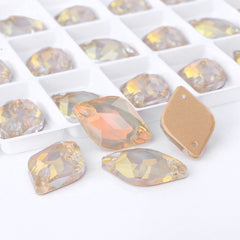 Silk AM Lemon Shape High Quality Glass Sew-on Rhinestones WholesaleRhinestone
