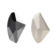 ジェットメタリックシルバーギャラクティックシェイプ高品質のガラス尖ったバックファンシーラインストーン