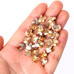 Golden Shadow Rabbit Shape Glass Pointed Back Fancy Rhinestones WholesaleRhinestone