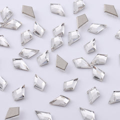 Arrow Shape Multi Colors Small Size Glass Beveled Flat Back Fancy Rhinestones For Nail Art WholesaleRhinestone