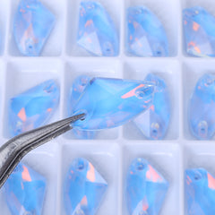Light Sapphire AM Galactic Shape High Quality Glass Sew-on Rhinestones WholesaleRhinestone