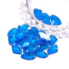 Electric Neon Blue Galactic Shape High Quality Glass Sew-on Rhinestones WholesaleRhinestone