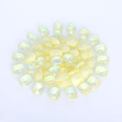 Light Yellow AM Pillow Shape Glass Pointed Back Fancy Rhinestones WholesaleRhinestone