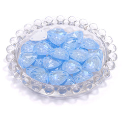 Electric Neon Light Blue Trilliant Shape High Quality Glass Sew-on Rhinestones WholesaleRhinestone